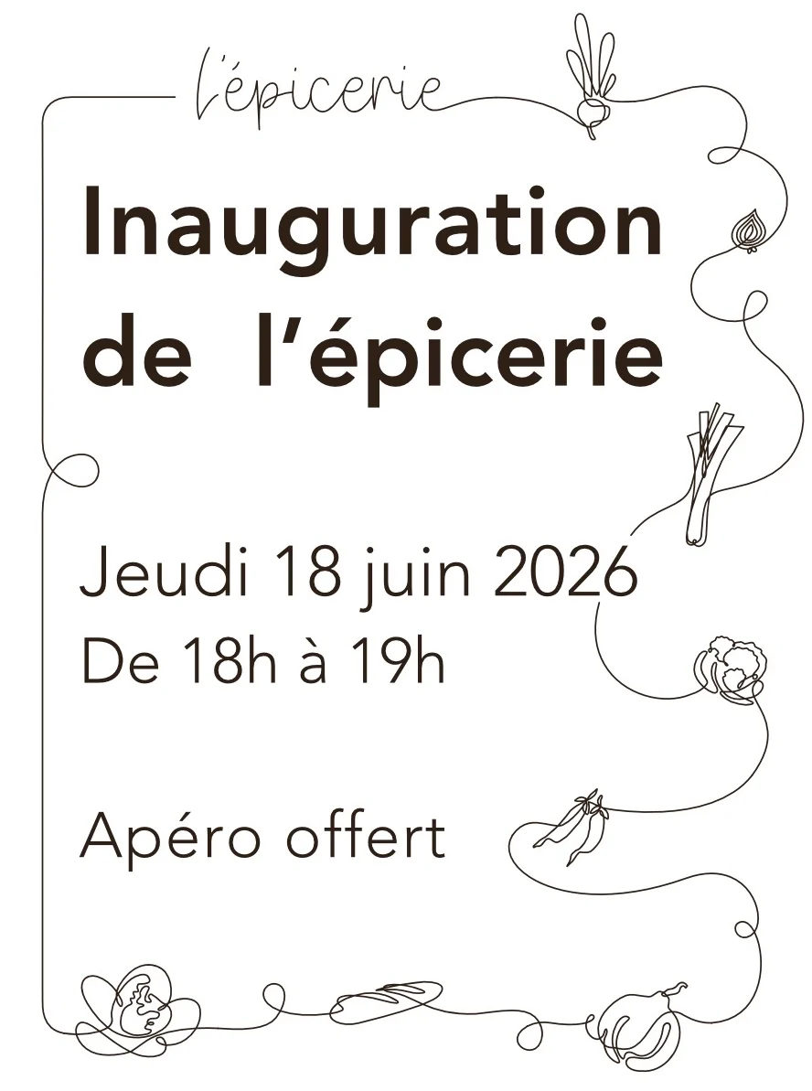 Flyer inauguration de l'épicerie
